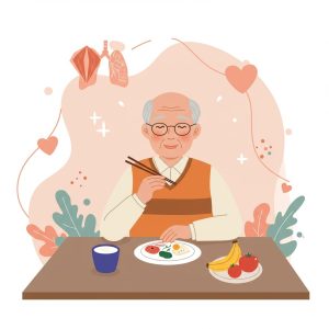 年邁體弱的慢性肺阻塞(COPD)長輩，常因呼吸困難、食慾不振導致營養不良、體力下滑？本文提供實用營養補充建議，包含飲食調整重點、口服營養補充品(ONS)選擇，以及適合COPD病人的運動種類。透過專業指導與生活調整，幫助長輩增強體力、提升生活品質，讓您更了解如何照顧年邁體弱的COPD病人