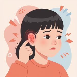 孩子耳朵痛、發燒，小心是中耳炎警訊！本文詳解兒童中耳炎症狀，包含耳朵痛的感受、發燒原因及聽力受損的隱形危機。了解中耳炎是否會自己好？以及如何從生活習慣預防，幫助家長掌握孩子健康，及早發現並處理聽力問題。