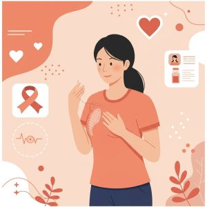 關心妳的健康！這篇文章教妳簡單易懂的乳房自我檢查5步驟，讓妳隨時隨地守護乳房健康。了解乳房外觀、觸摸是否有異狀，定期檢查，及早發現問題並諮詢專業醫師，讓妳更安心！