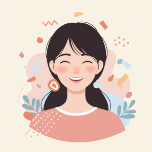 一位女性漾著健康自信笑容的特寫插圖，象徵擁有良好膚況的喜悅。此圖片為肌膚照護專區的入口連結，提供多種皮膚問題的專業解方。