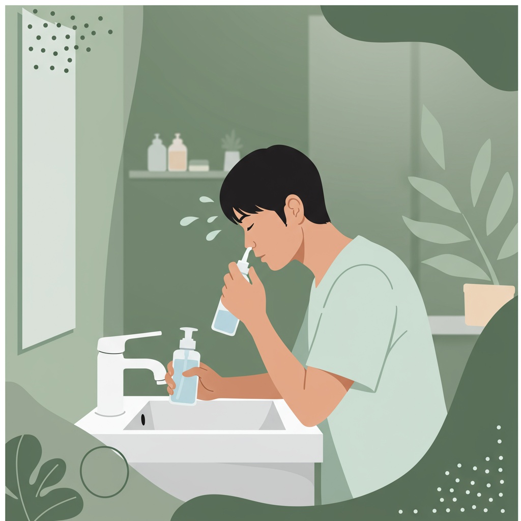 擔心洗鼻子會讓水跑進耳朵，引發或加重中耳炎嗎？別再讓這個迷思困擾您！本篇將提供詳細的圖解教學，帶您一步步掌握正確的洗鼻姿勢與技巧。只要做對了，鼻腔沖洗不僅能舒緩鼻塞，更是預防耳朵痛、改善中耳不適的好幫手，讓您安心享受暢通呼吸。