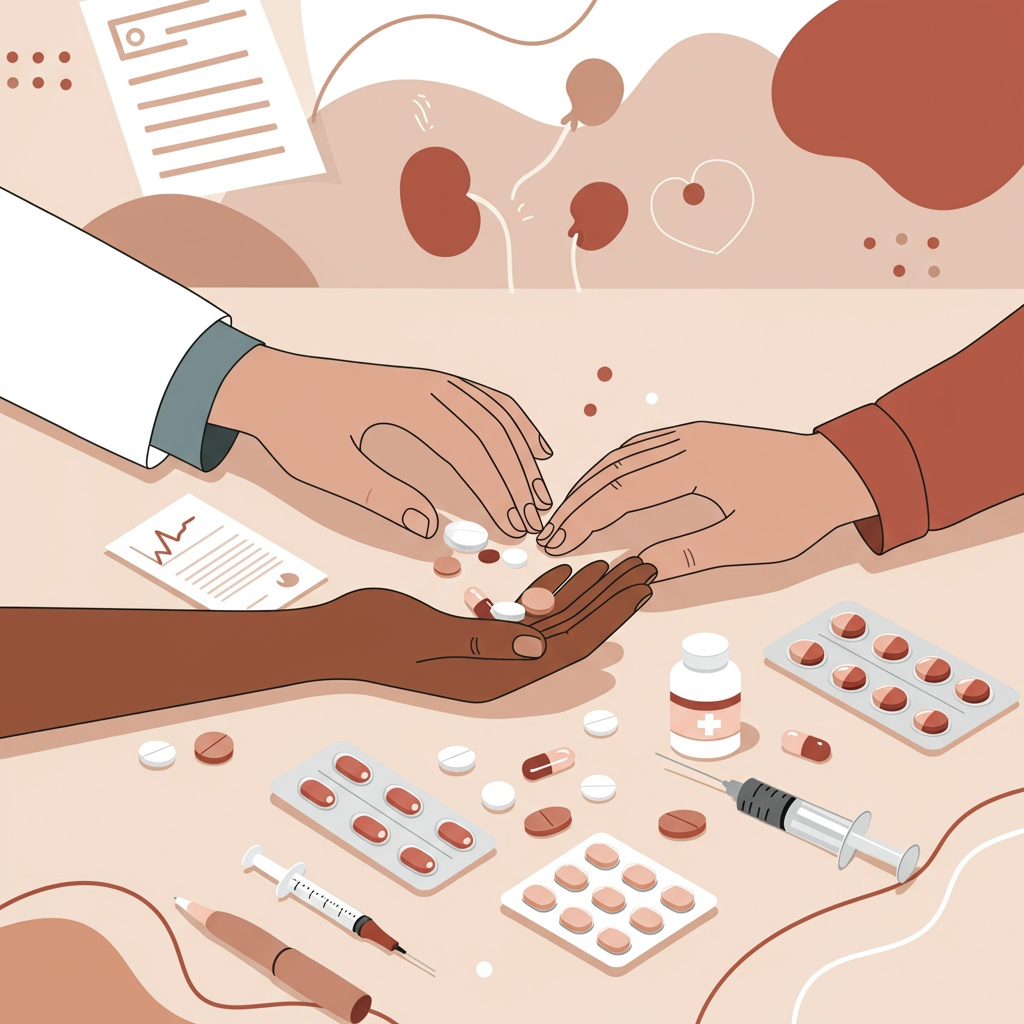被診斷慢性腎臟病讓您感到困惑不安？本篇全方位指南，將用最淺顯易懂的方式，帶您認識個人化藥物組合、副作用應對及飲食管理。學會與醫師共同制定專屬護腎計畫，有效延緩惡化，重拾健康主導權。