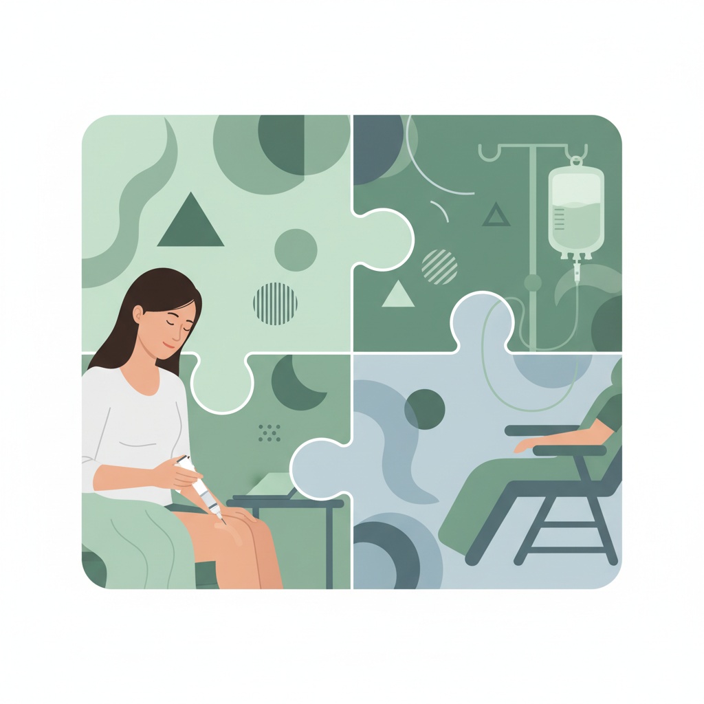 擔心生物製劑打針會痛嗎？本文深度解析皮下注射與靜脈注射的差異，揭開施打過程的真實感受。我們分享如何透過藥物回溫、酒精揮發及筆型注射器減輕疼痛的實用技巧，並比較居家注射的便利性與療效，幫助您克服針頭恐懼，找回生活主導權。無論追求醫護監控或居家自由，都能在此找到最適合您的治療方案，提升抗病生活品質。