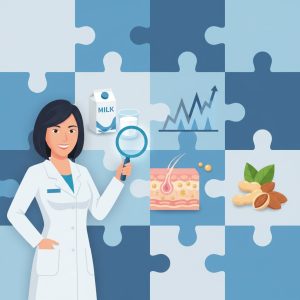 總是深受痤瘡困擾？或許兇手就是手中的那杯牛奶！本文專業解析脫脂牛奶與高GI食物如何引發皮膚發炎與油脂分泌，並分享豆漿、杏仁奶等替代方案。想知道戒牛奶多久皮膚會好轉嗎？立即閱讀這份完整的抗痘飲食指南，給您你調整體質及降低反覆爆痘的建議，找回健康穩定的肌膚狀態。