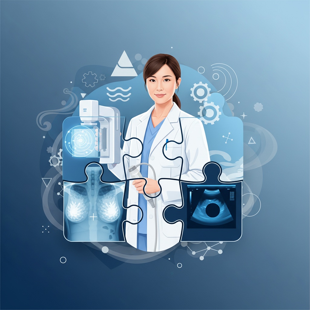 許多亞裔女性收到乳房攝影報告時常註記「乳腺緻密」，這代表傳統攝影可能存在診斷死角。由於緻密組織會產生遮蔽效應，結合乳房超音波或 ABUS 成為重要策略。本文專業解析緻密型乳房的乳癌風險，並說明為何 3D 斷層攝影無法完全取代超音波。透過適當的篩檢組合與交替頻率，能有效提升早期乳癌偵測率，全面守護您的乳房健康。